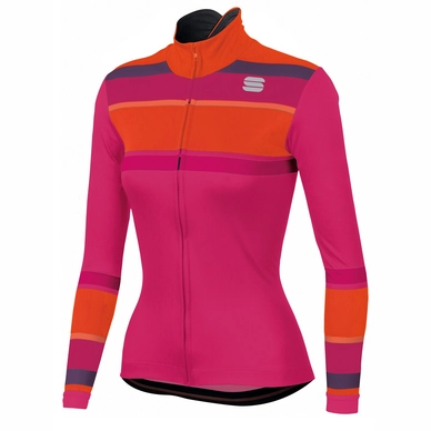 Fietsshirt Sportful Women Stripes Thermal Jersey Love Potion