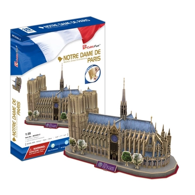 Puzzel Cubic Fun Notre Dame 3D (74 Stukjes)