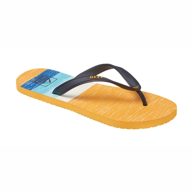 Tong Reef Switchfoot Prints White Yellow Blue