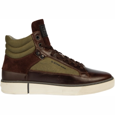 Sneaker G-Star Raw Ravond Mid Blk Brown Olive Herren