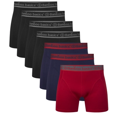 Boxershort Bamboo Basics Rico Black Ocre Red (7er Set) Herren