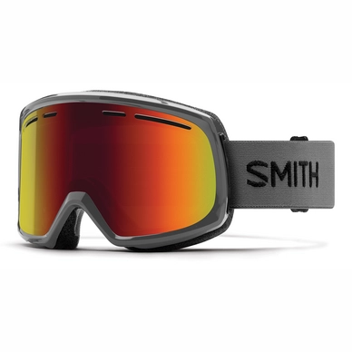 Skibrille Smith Range Charcoal / Red Sol-X Mirror