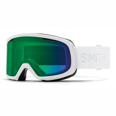 Masque de ski Smith Riot White Stratus / ChromaPop Everyday Green Mirror Blanc