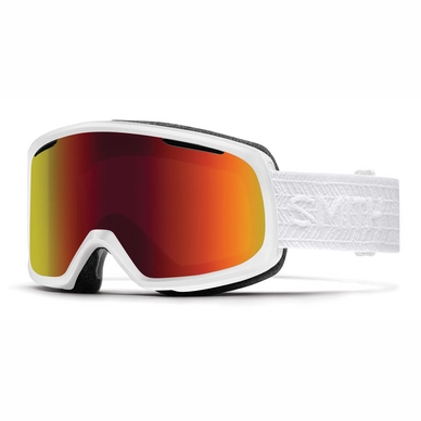 Skibrille Smith Riot White Eclipse Frame Red Sol-X Mirror Damen