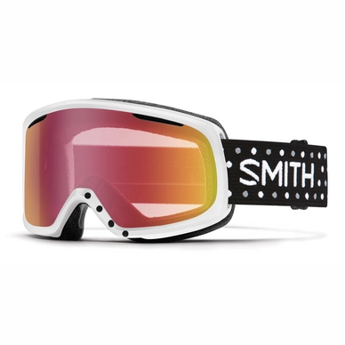 Masque de Ski Smith Riot White Dots Frame Red Sensor Mirror