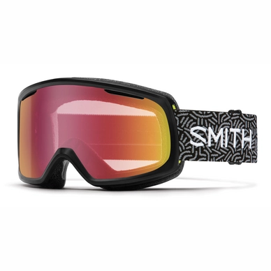 Skibril Smith Riot Black New Wave Frame Red Sensor Mirror