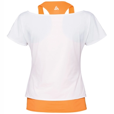 T-shirt Odlo Womens Kimber White Neon Orange