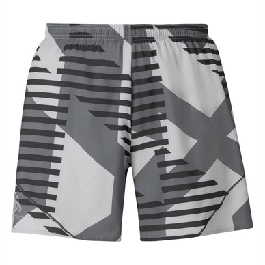 Sportbroek Odlo Mens Shorts Dexter Platinum Grey Allover Print