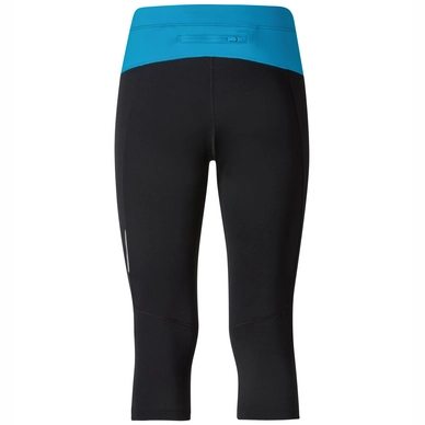 Sportbroek Odlo Mens 3/4 Fury Black Blue Jewel