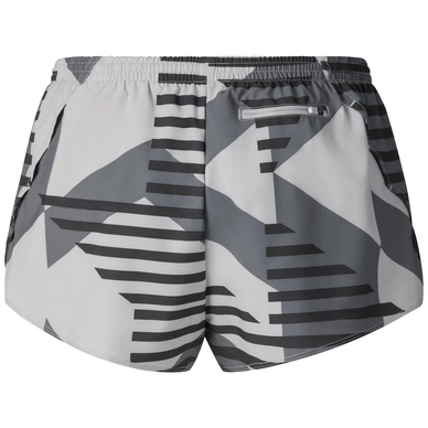 Sportbroek Odlo Mens Shorts Clash Platinum Grey Allover Print