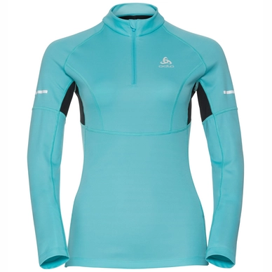 Skipully Odlo Midlayer 1/2 Zip Omnius Women Blue Radiance Black