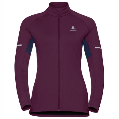 Vest Odlo Midlayer Full Zip Zeroweight Women Pickled Beet Peacoat
