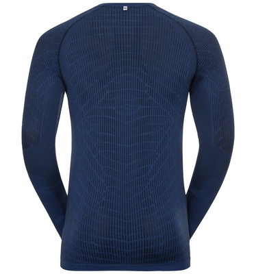Ondershirt Odlo Men BL Top Crew Neck L/S Blackcomb Light Diving Navy Sodalite Blue
