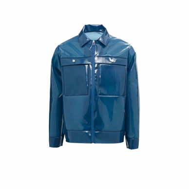 Regenmantel RAINS LTD Boxy Jacket Glossy Faded Blue