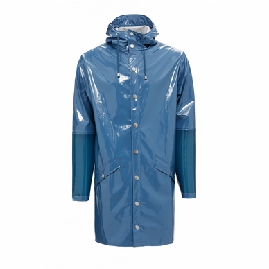 Regenmantel RAINS LTD Long Jacket Glossy Faded Blue