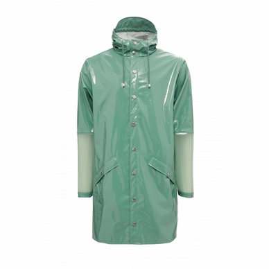 Regenmantel RAINS LTD Long Jacket Glossy Faded Green