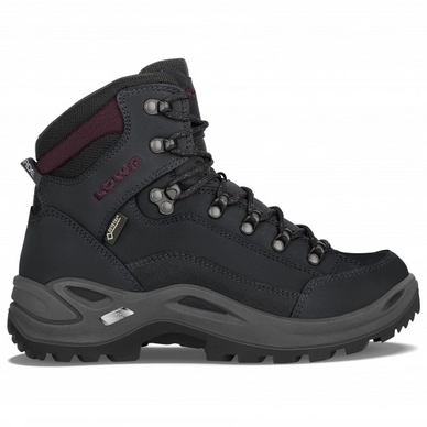 Wandelschoen Lowa Women Renegade GTX Mid Black Burgundy