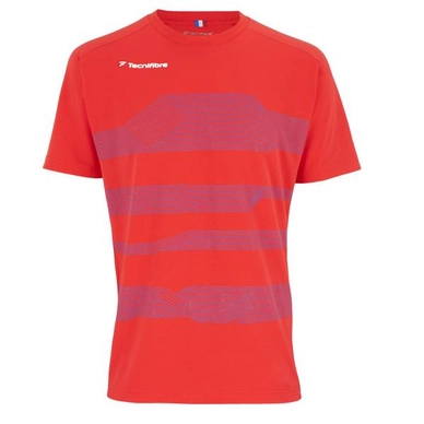T-shirt de tennis Homme Tecnifibre F1 Stretch Rouge