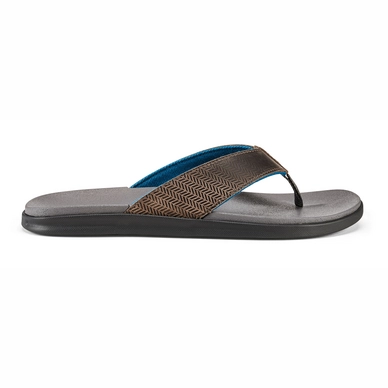 Slipper OluKai Men Alania Charcoal Charcoal