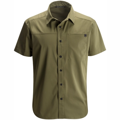 Blouse Black Diamond Men Ss Stretch Operator Shirt Burnt Olive