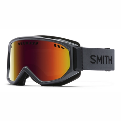 Skibrille Smith Scope Charcoal Frame Red Sol-X Mirror Schwarz/Grau