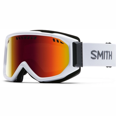 Skibril Smith Scope White Frame/Red Sol X Mirror Lens