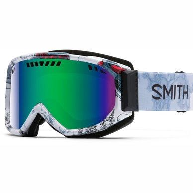 Skibril Smith Scope Vagabond Frame/Green Sol X Mirror Lens