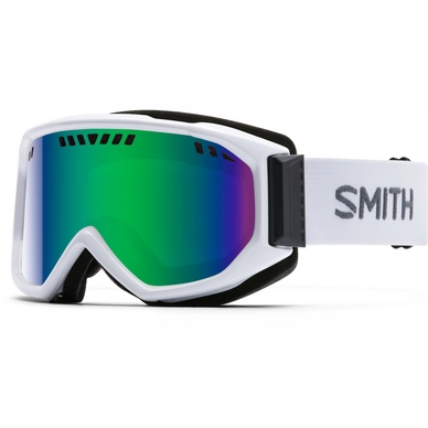 Ski Goggles Smith Scope White Frame Green Sol-X Mirror