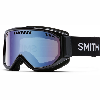 Skibril Smith Scope Black Frame/Blue Sensor Mirror Lens