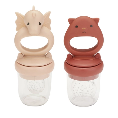 Tétine Konges Sloijd Fruit Feeding Pacifier Dragon Rose Sand (2-pack)