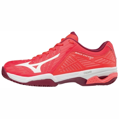 Chaussures de Tennis Mizuno Women Wave Exceed 2 CC Fiery Coral