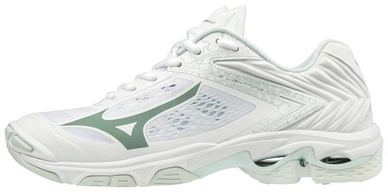 Badmintonschoen Mizuno Women Wave Lightning Z5 White Silver Spa Blue