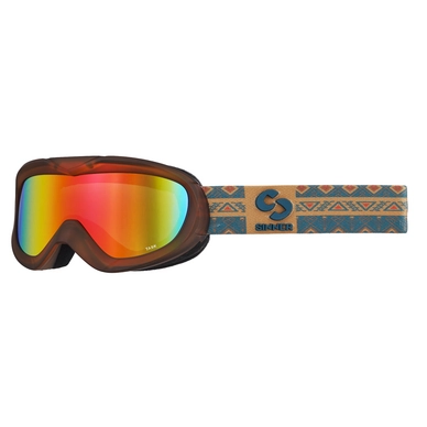 Ski Goggles Sinner Task Clear matte Brown Double Red