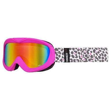 Ski Goggles Sinner Task matte Knockout Pink Double Red