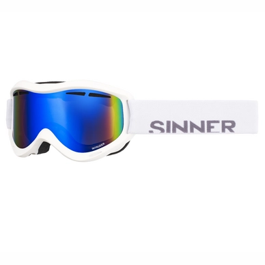 Masque de Ski Sinner Intruder Matte White Double Blue  Vent