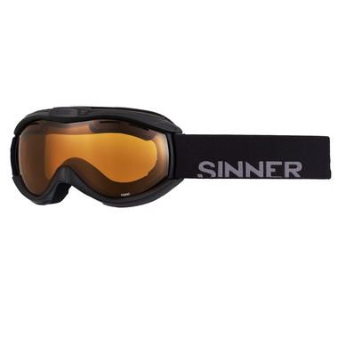 Skibrille Sinner Toxic Matte Black Double Orange Vent