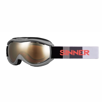 Masque de Ski Sinner Toxic Matte Dark Grey Double Mirror Vent