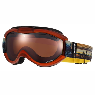 Skibril Sinner Toxic Sunset Orange Transparent Double Orange Sintec
