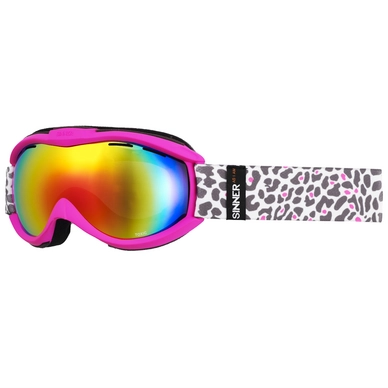 Ski Goggles Sinner Toxic Matte Knockout Pink Double Red