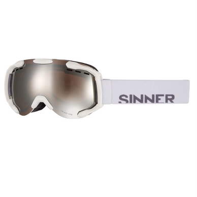 Skibril Sinner Galaxy OTG Matte White Double Orange Mirror + Double Orange Sintec