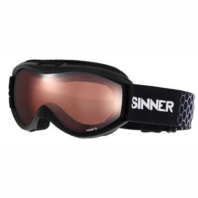 Masque de Ski Sinner Toxic S Matte Black Double Orange Lady