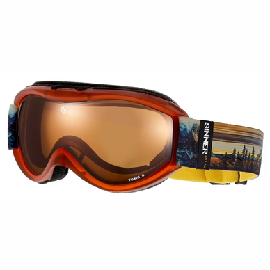 Skibril Sinner Toxic S Sunset Transparent Double Orange