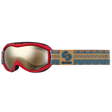 Skibril Sinner Toxic S Matte Red Double Gold Mirror