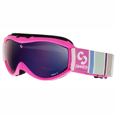 Ski Goggles Sinner Toxic S Matte Knockout Pink Blue Revo