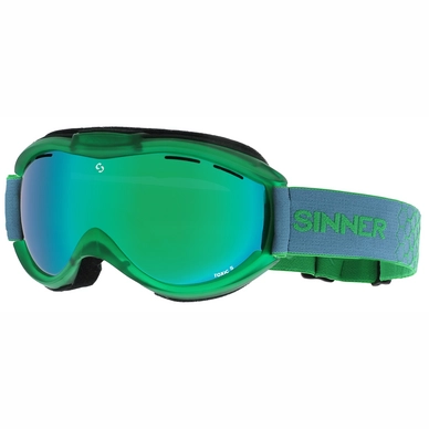 Masque de ski Sinner Toxic S Green Transparent Green Mirror