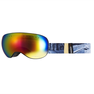 Skibrille Sinner Eaglerock Matte Black Double Red