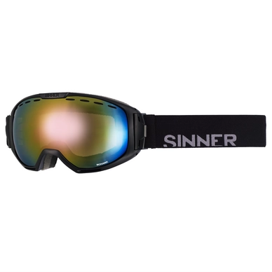 Ski Goggles Sinner Mohawk Matte Black Double Red Mirror + Double Orange