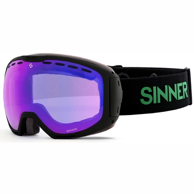 Skibril Sinner Mohawk Matte Black Dbl Fll Green Mrr Vnt + Dbl Pink Vnt