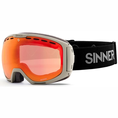 Masque de Ski Sinner Mohawk Matte Light Grey Dbl Fll Red Mrr Vnt + Dbl Pink Vnt