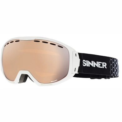 Ski Goggles Sinner Mohawk Matte White Double Orange Mirror